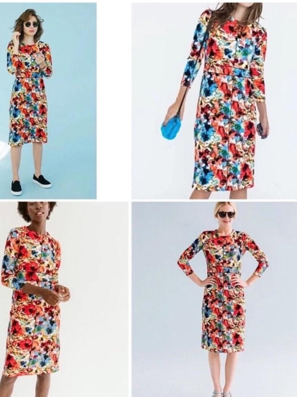 Sonnet James Play Dress Coco Floral Watercolor Size L ; LIKE NEW